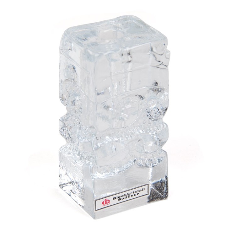 Vintage Blockkristal solifleur glass
