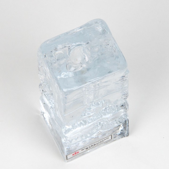 Vintage Blockkristal solifleur glass