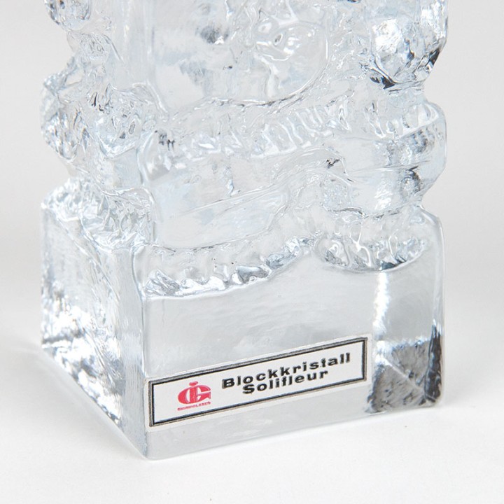 Glazen vintage Blockkristal solifleur