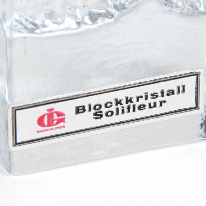 Glazen vintage Blockkristal solifleur