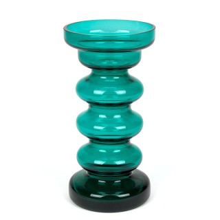 Groen glazen Mid-Century vaas