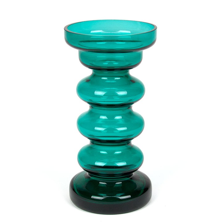 Groen glazen Mid-Century vaas