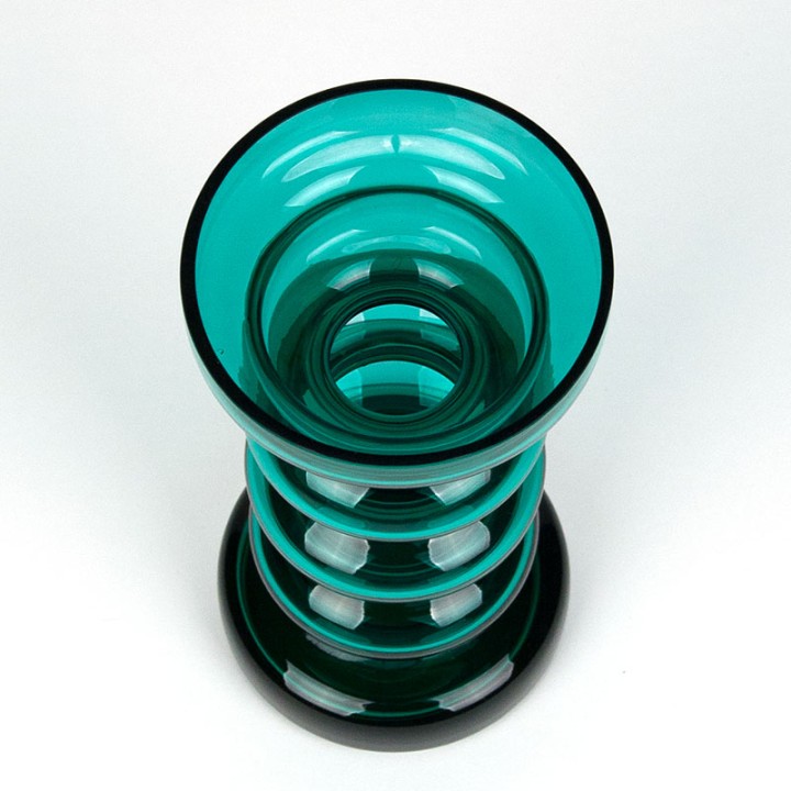 Green glass Mid-Century vase