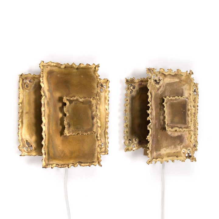 Mid-Century set of 2 Holm Sørensen wall lamps