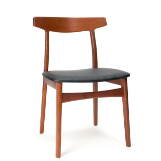 Bruno Hansen vintage Deense teakhouten eettafel stoel