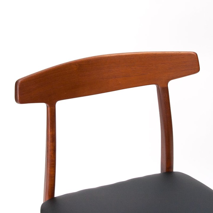 Bruno Hansen vintage Deense teakhouten eettafel stoel