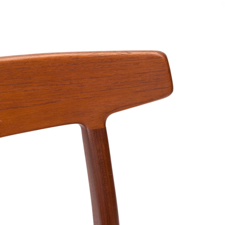 Bruno Hansen vintage Deense teakhouten eettafel stoel