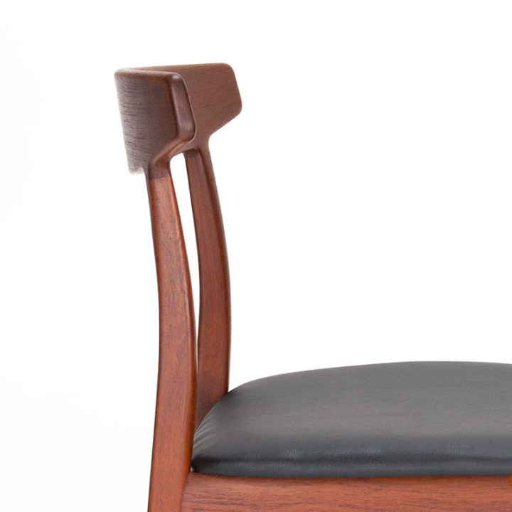 Bruno Hansen vintage Deense teakhouten eettafel stoel