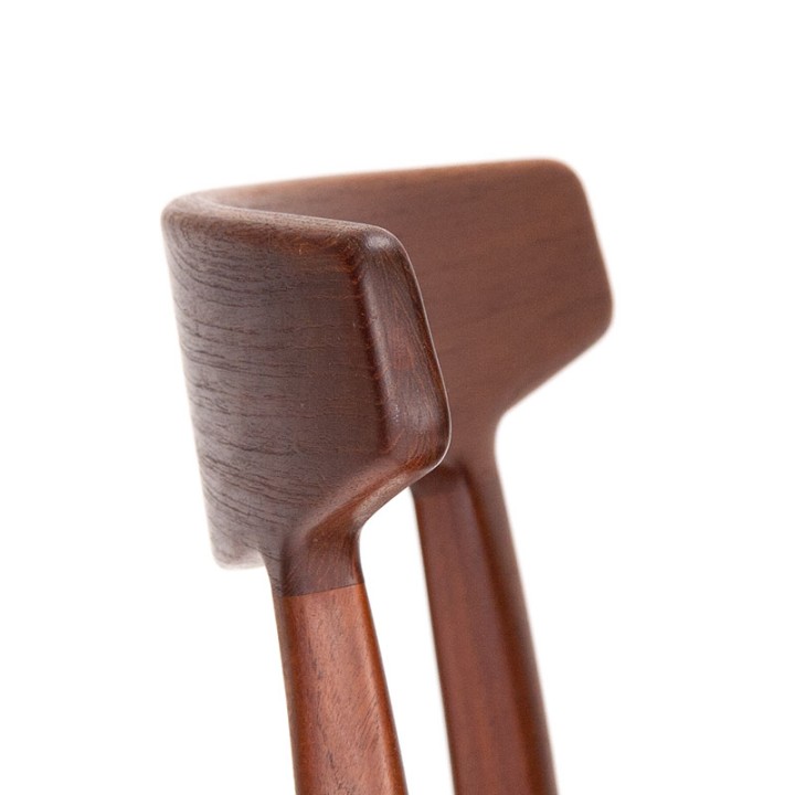 Bruno Hansen vintage Deense teakhouten eettafel stoel