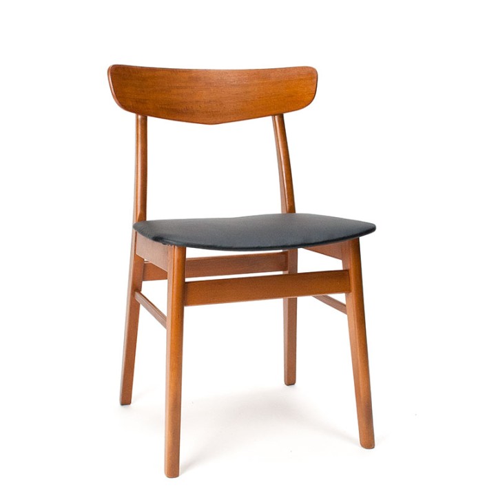 Set van 4 Findahl Møbelfabrik Deense vintage eettafel stoelen