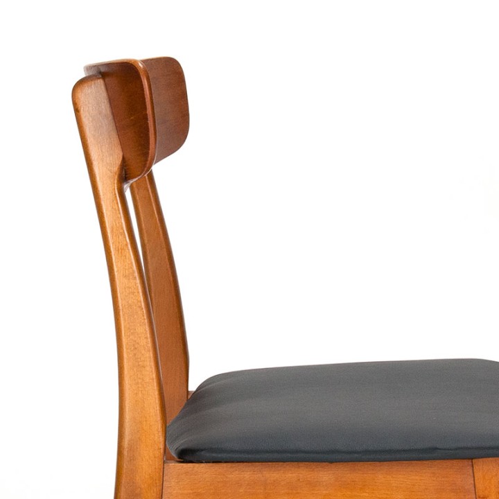 Set van 4 Findahl Møbelfabrik Deense vintage eettafel stoelen