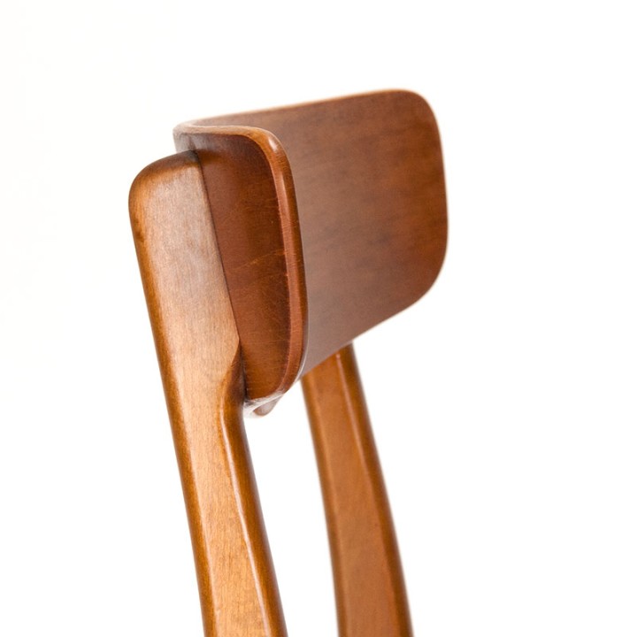 Set van 4 Findahl Møbelfabrik Deense vintage eettafel stoelen