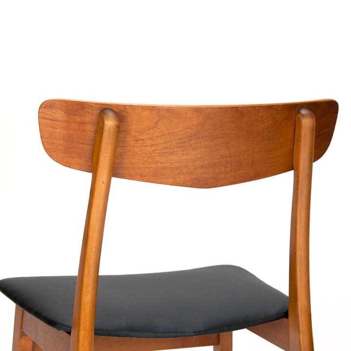 Set van 4 Findahl Møbelfabrik Deense vintage eettafel stoelen