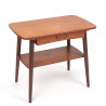 Vintage teakhouten Deense bijzettafel met kleine lade