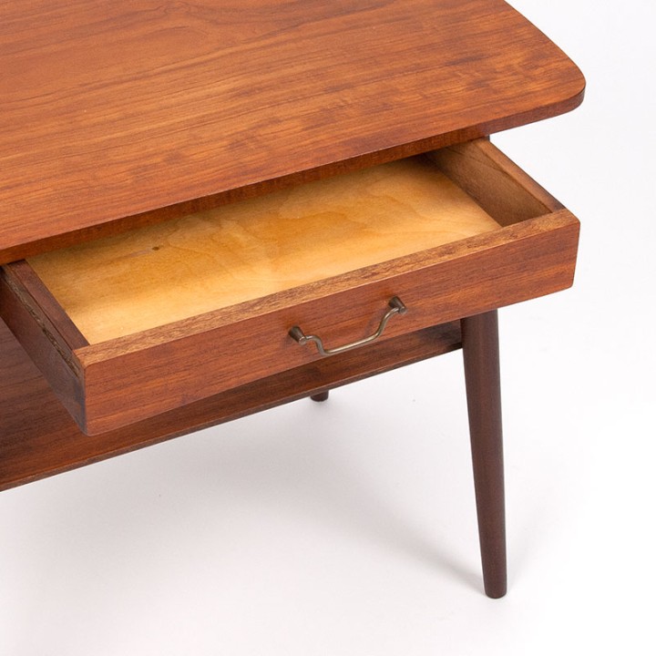 Vintage Danish teak side table with small drawer