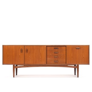 Brasilia lang model Gplan vintage Mid-Century dressoir in teak