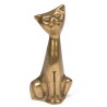 Brass sculpture of a cat Mid-Century design
