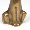 Messing sculptuur van een kat Mid-Century design