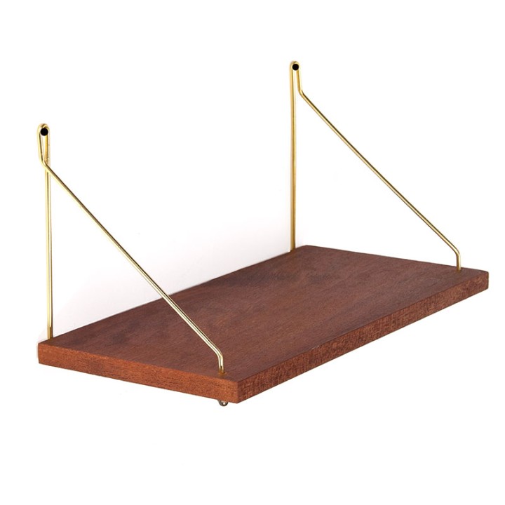 Teakhouten vintage Deense kleine boekenplank