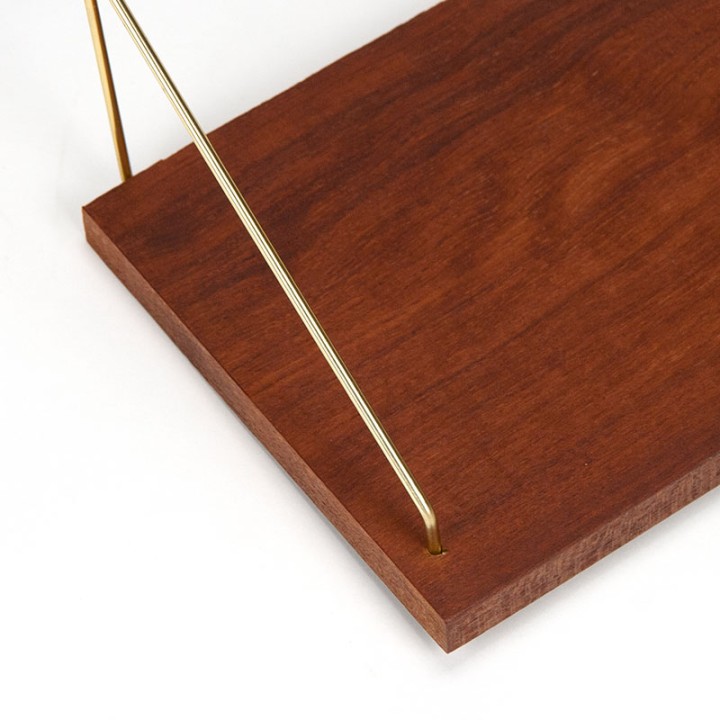 Teakhouten vintage Deense kleine boekenplank