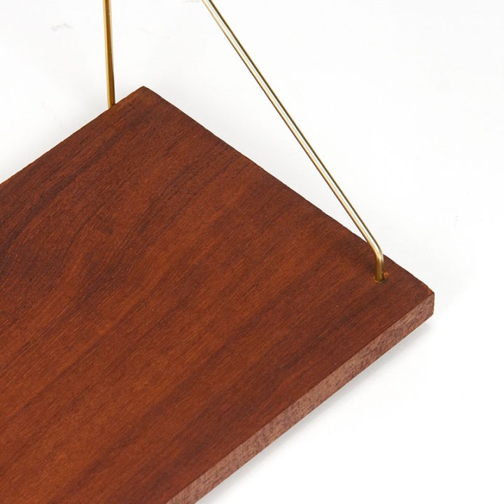 Teakhouten vintage Deense kleine boekenplank