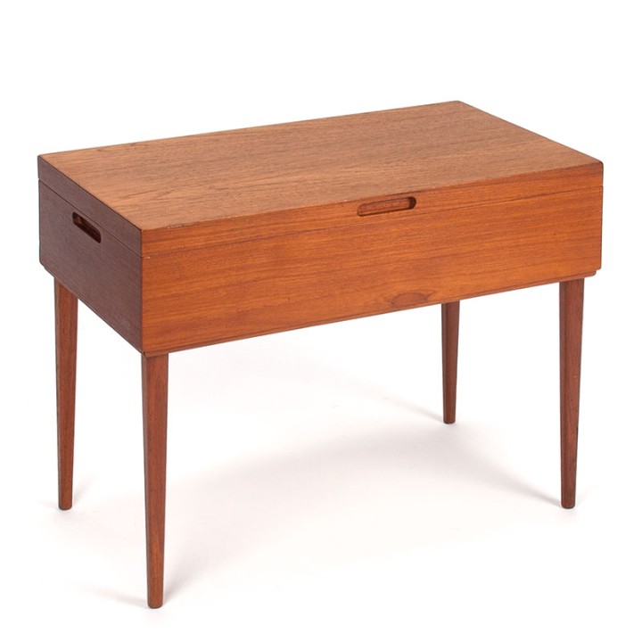 Small Danish vintage sewing kit cabinet