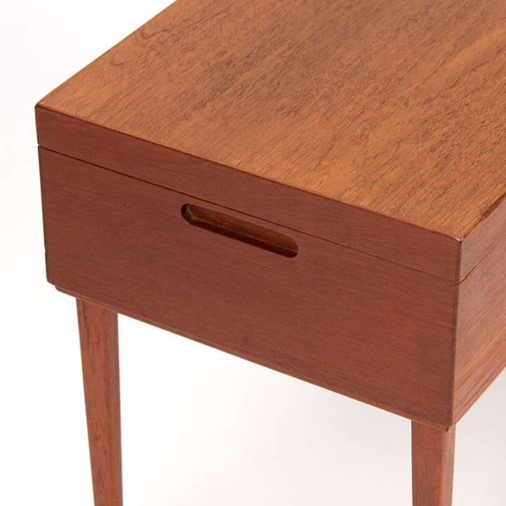 Small Danish vintage sewing kit cabinet