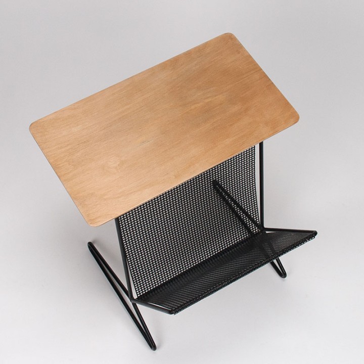 Cees Braakman TM05 vintage side table with magazine rack