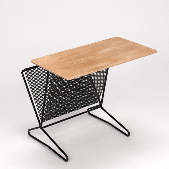 Cees Braakman TM05 vintage side table with magazine rack