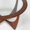 Mid-Century Astro salontafel in teak/ glas van Gplan