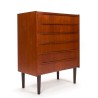 Teakhouten ladekast Mid-Century vintage Deens design