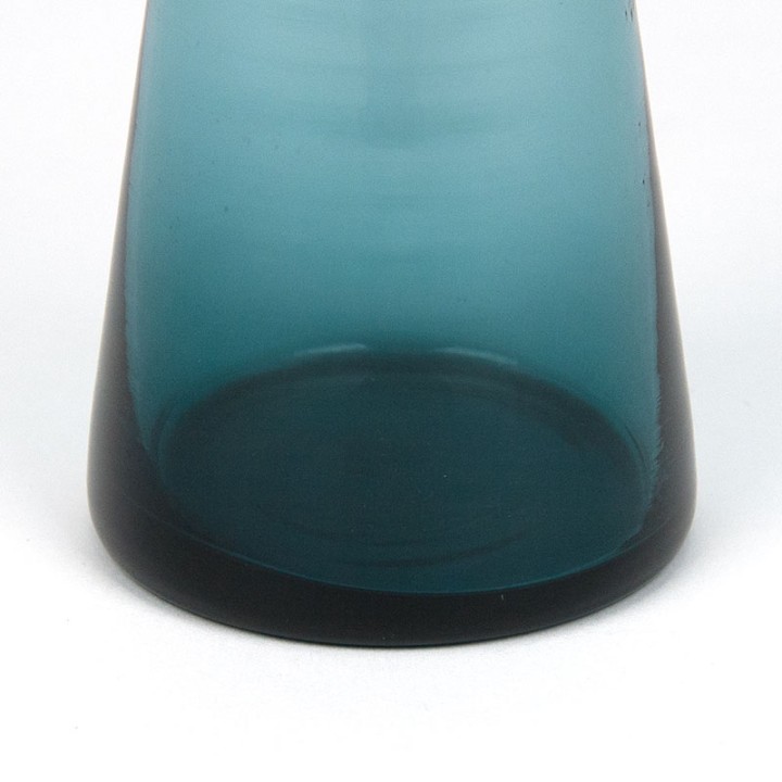 Vintage blue glass hyacinth vase