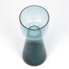 Vintage blauw glazen hyacint vaas