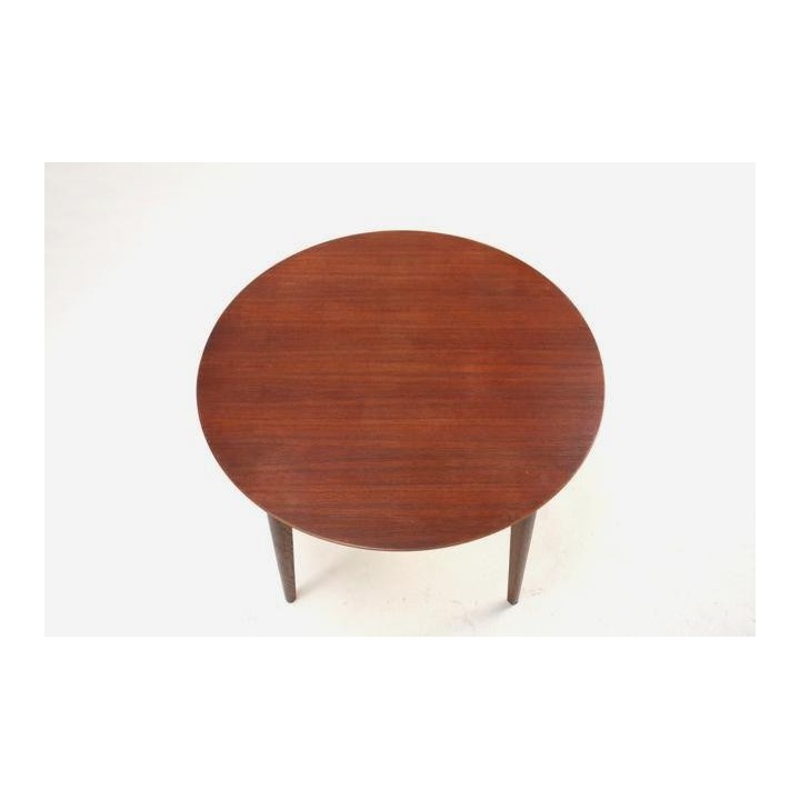 Ronde teakhouten eettafel jaren 60 - Retro Studio