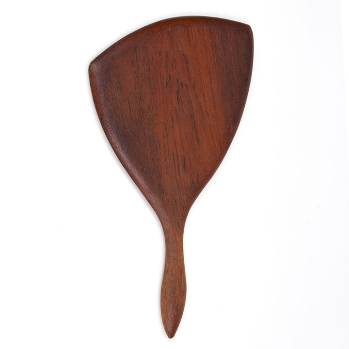 Organically shaped Danish Mid-Century hand mirror