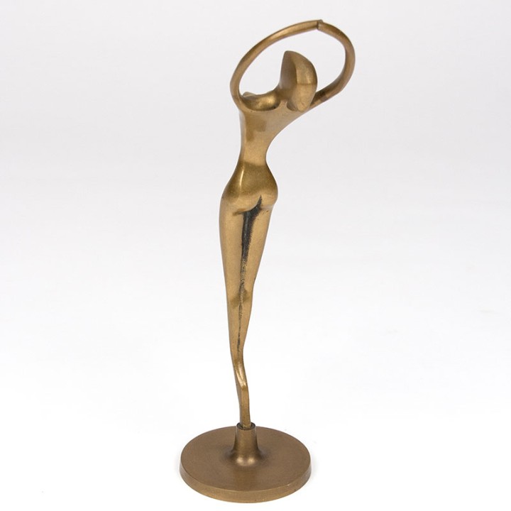 Brass dancer sculpture from the Mid-Century period