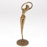 Brass dancer sculpture from the Mid-Century period