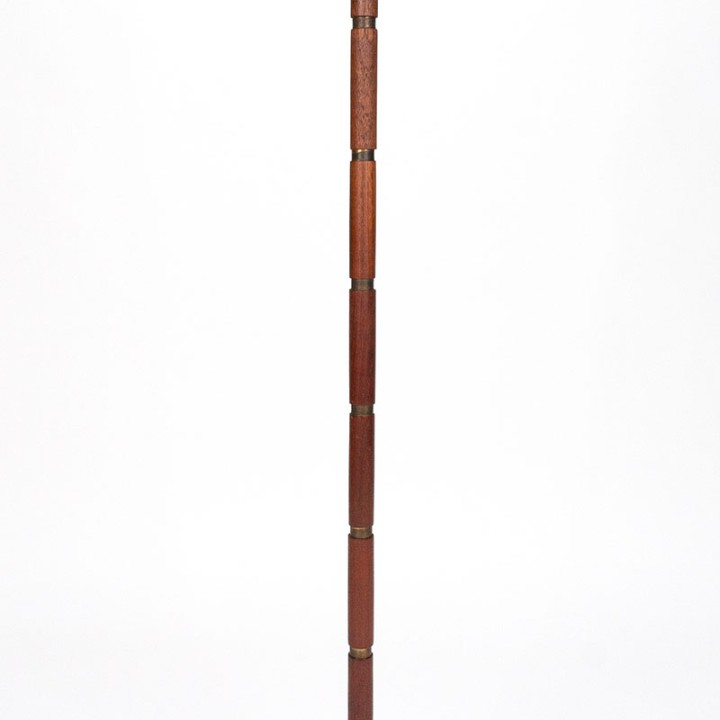 Teak/brass Danish Mid-Century floor lamp