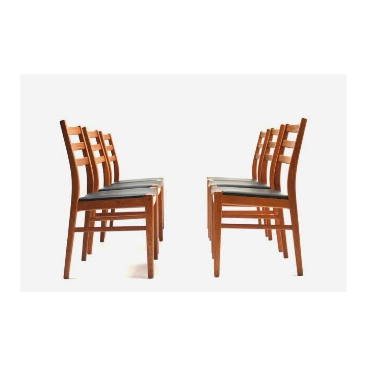 Set of 6 Swedish dining table chairs - Retro Studio