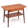 Danish vintage teak side table with small drawer