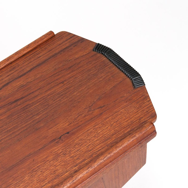 Teak Mid-Century Deens naaigerei tafeltje/ kastje