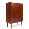 Teakhouten Deense Moderne Mid-Century vintage kast