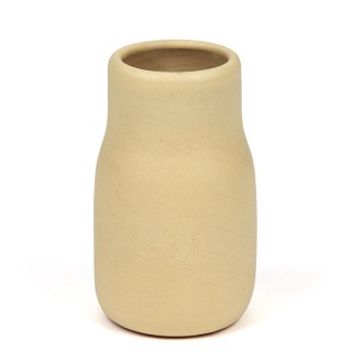 Yellow small vintage ceramic vase by Mobach Utrecht