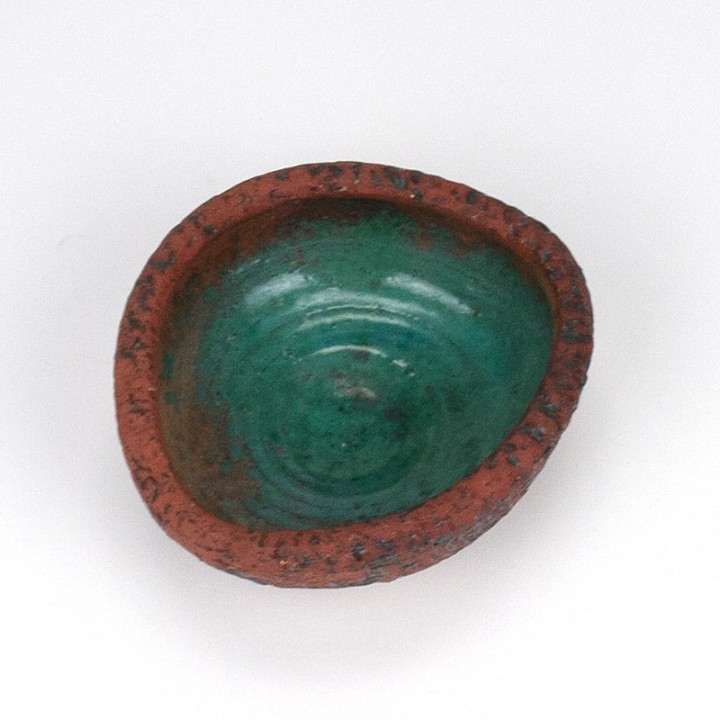 Aardewerken vintage bloempot op 3 poot