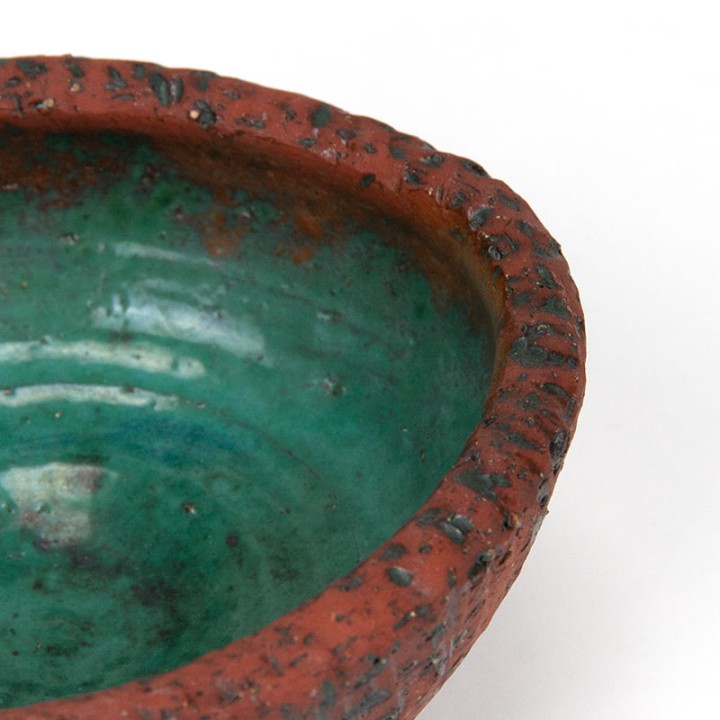 Aardewerken vintage bloempot op 3 poot