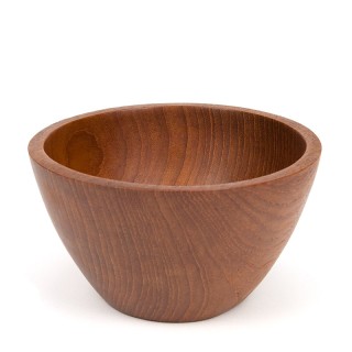 Serveerschaal klein Mid-Century model in teak