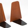 Set van 4 grote vintage boekensteunen in teak