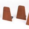 Set of 4 large vintage teak bookends