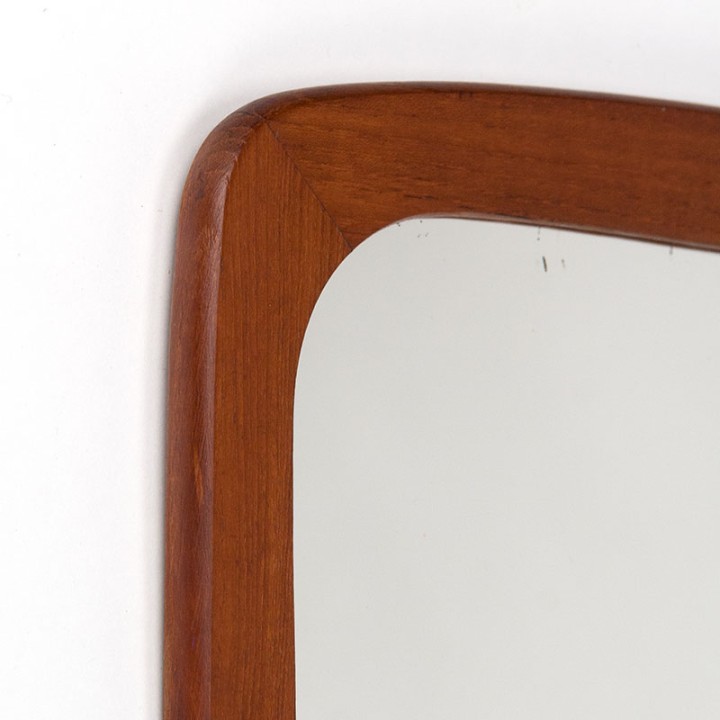Mid-Century Danish mirror from Aarhus Glasimport in teak