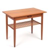 Danish vintage teak side table with small drawer